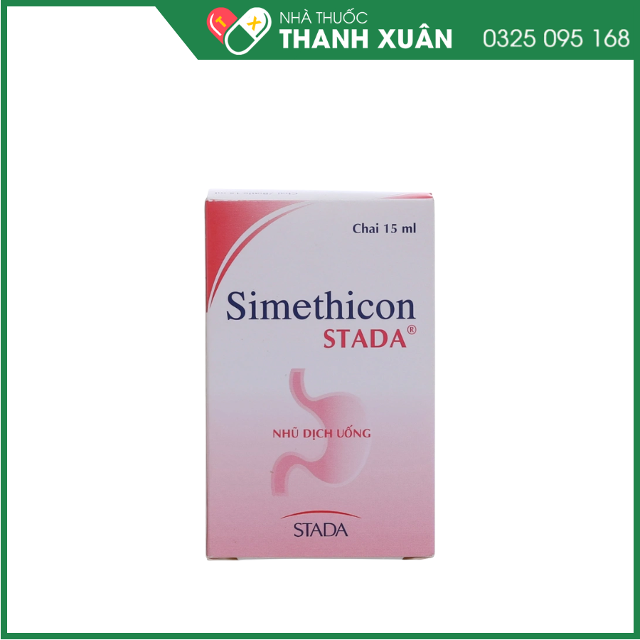 Hỗn dịch Simethicon STADA giảm đầy hơi khó chịu ở bụng